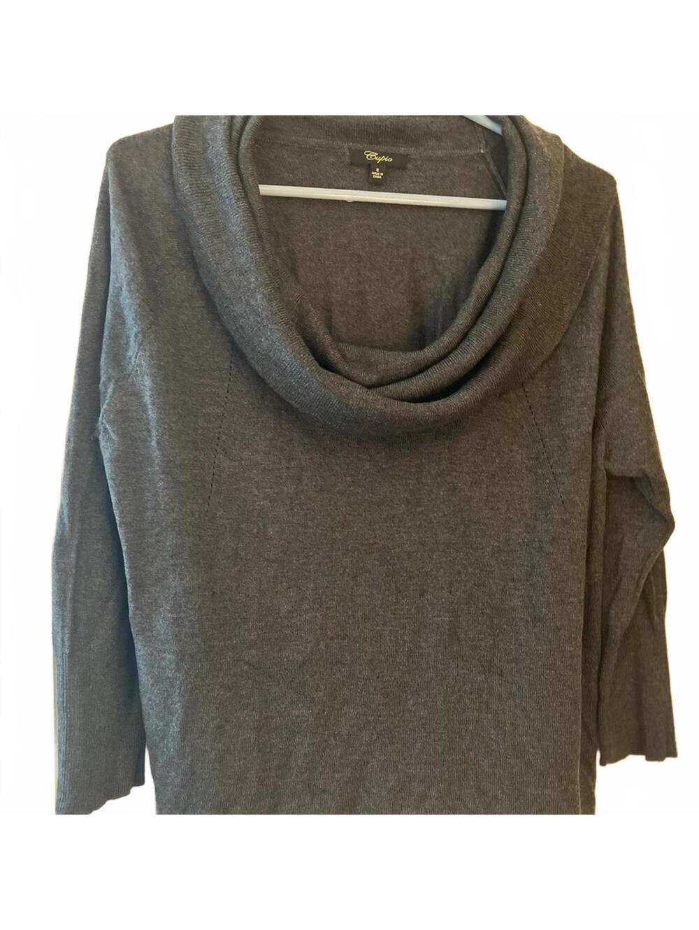 Cupio Charcoal Cowl Neck Sweater